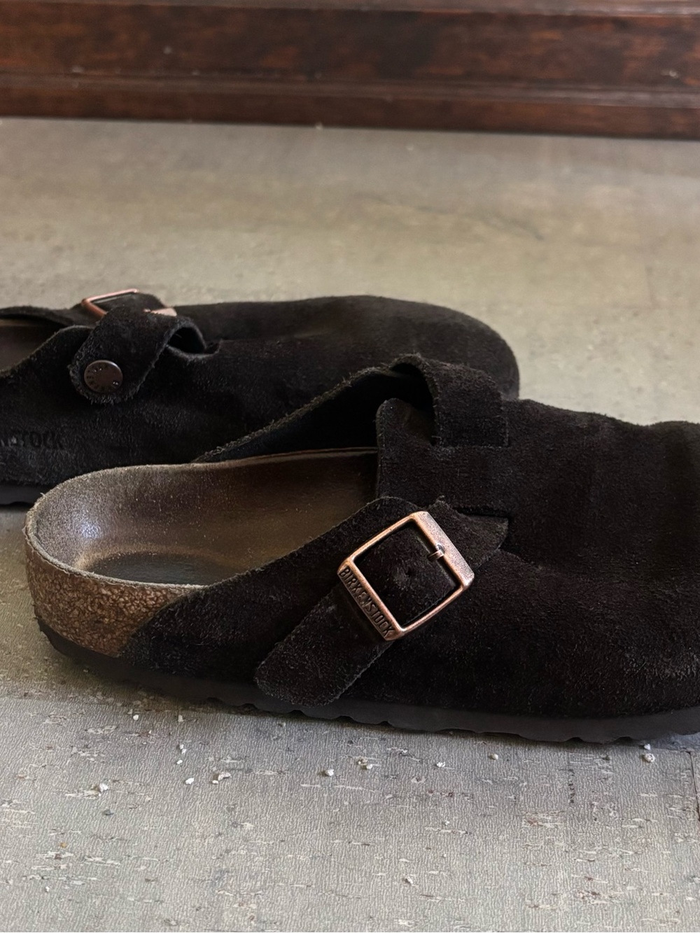 Birkenstock Brown Suede Mules size 7